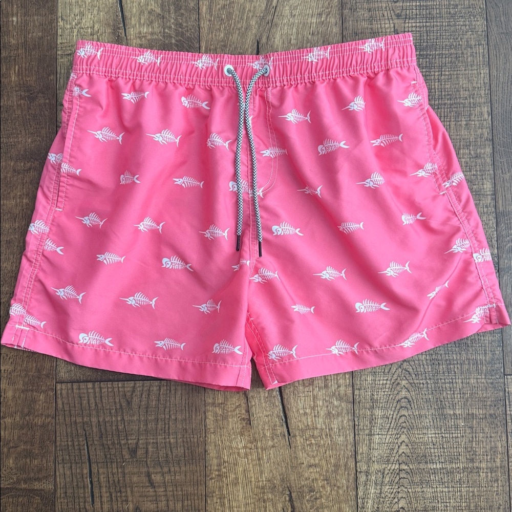 Maamgic Pink Swim Shorts with Fish Pattern